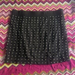Black Studded Skirt
